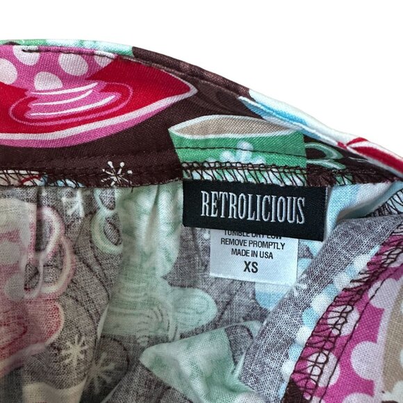 RETROLICIOUS Womens Hot Chocolate Print Winter Skirt Size XS - Picture 6 of 6